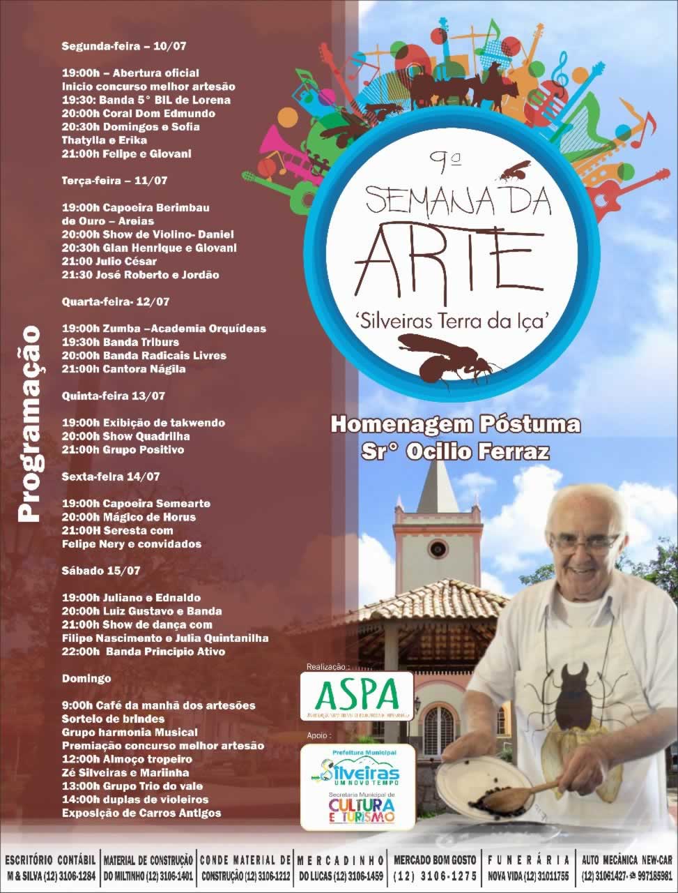 9ª Semana da Arte de Silveiras/SP 2017